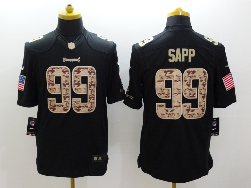 Men's Tampa Bay Buccaneers Warren Sapp #99 Black Jersey